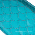 PVC Translucent Colored Pencil Bag with Glitter